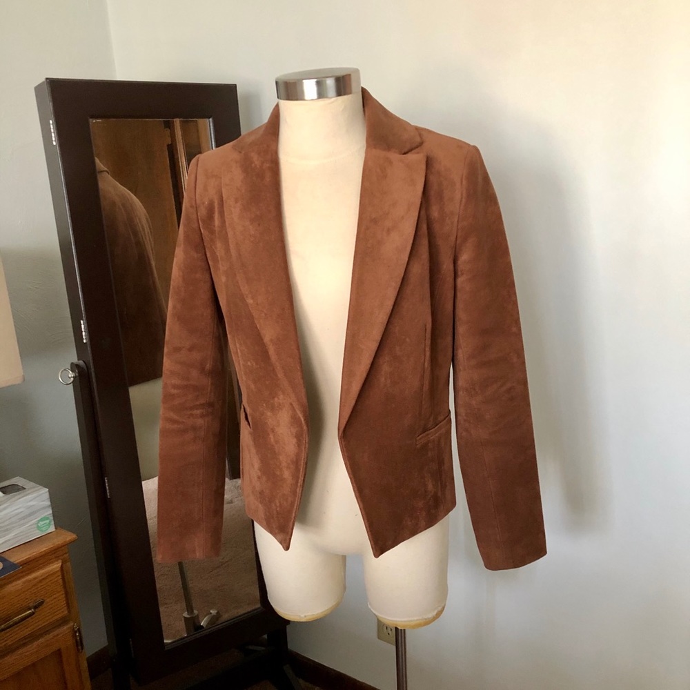 Faux Leather Blazer